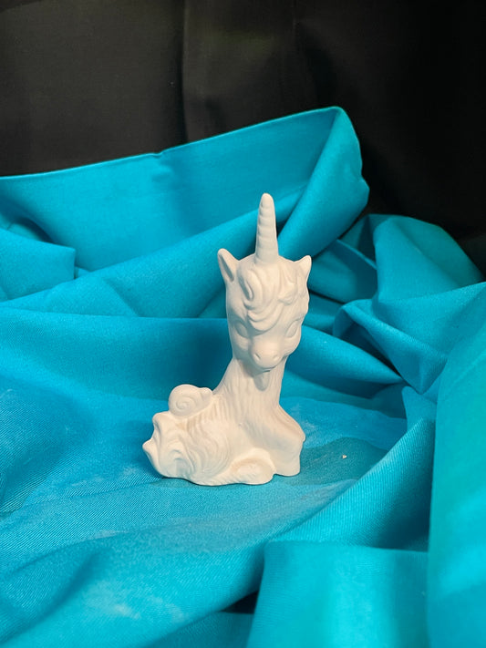 Sitting Unicorn Ceramic Bisque