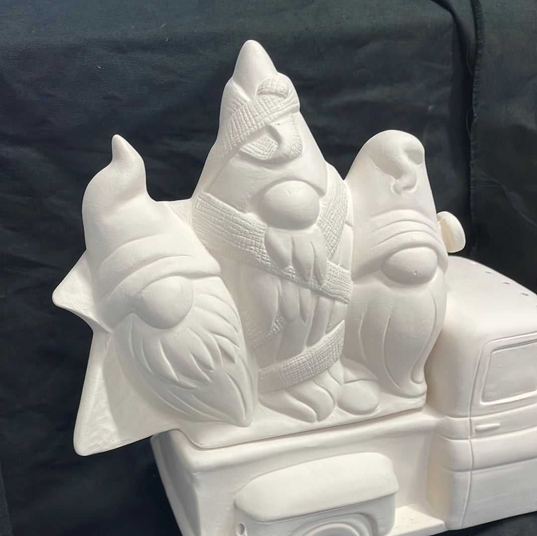 Spooky Gnome Truck Insert Ceramic Bisque