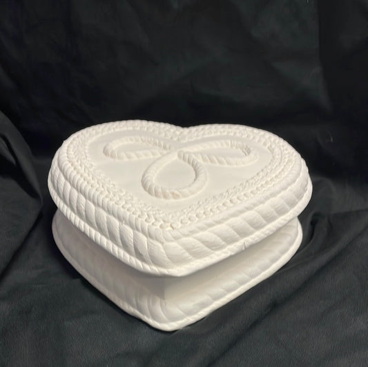 Heart Box Ceramic Bisque