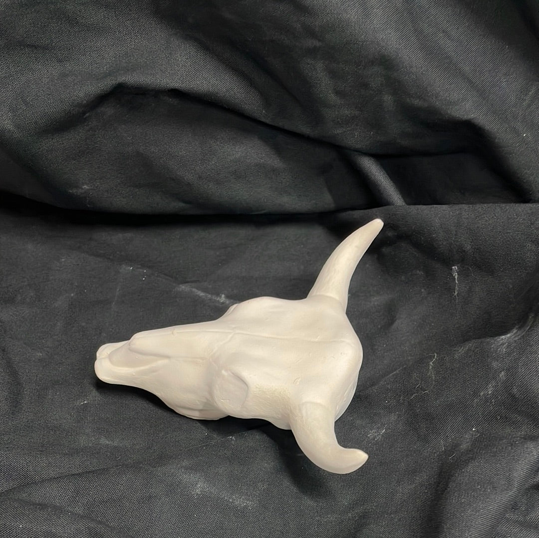 Small Bull Skull Ceramic Bisque