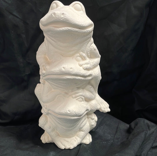 Frog Stack Ceramic Bisque