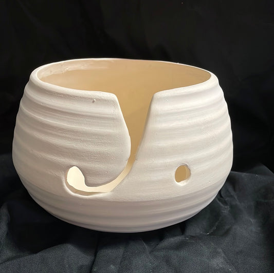 Large Yarn Bowl Ceramic Bisque