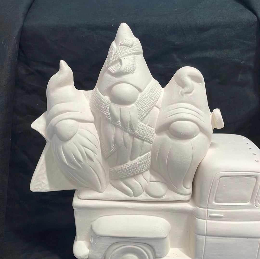 Spooky Gnome Truck Insert Ceramic Bisque