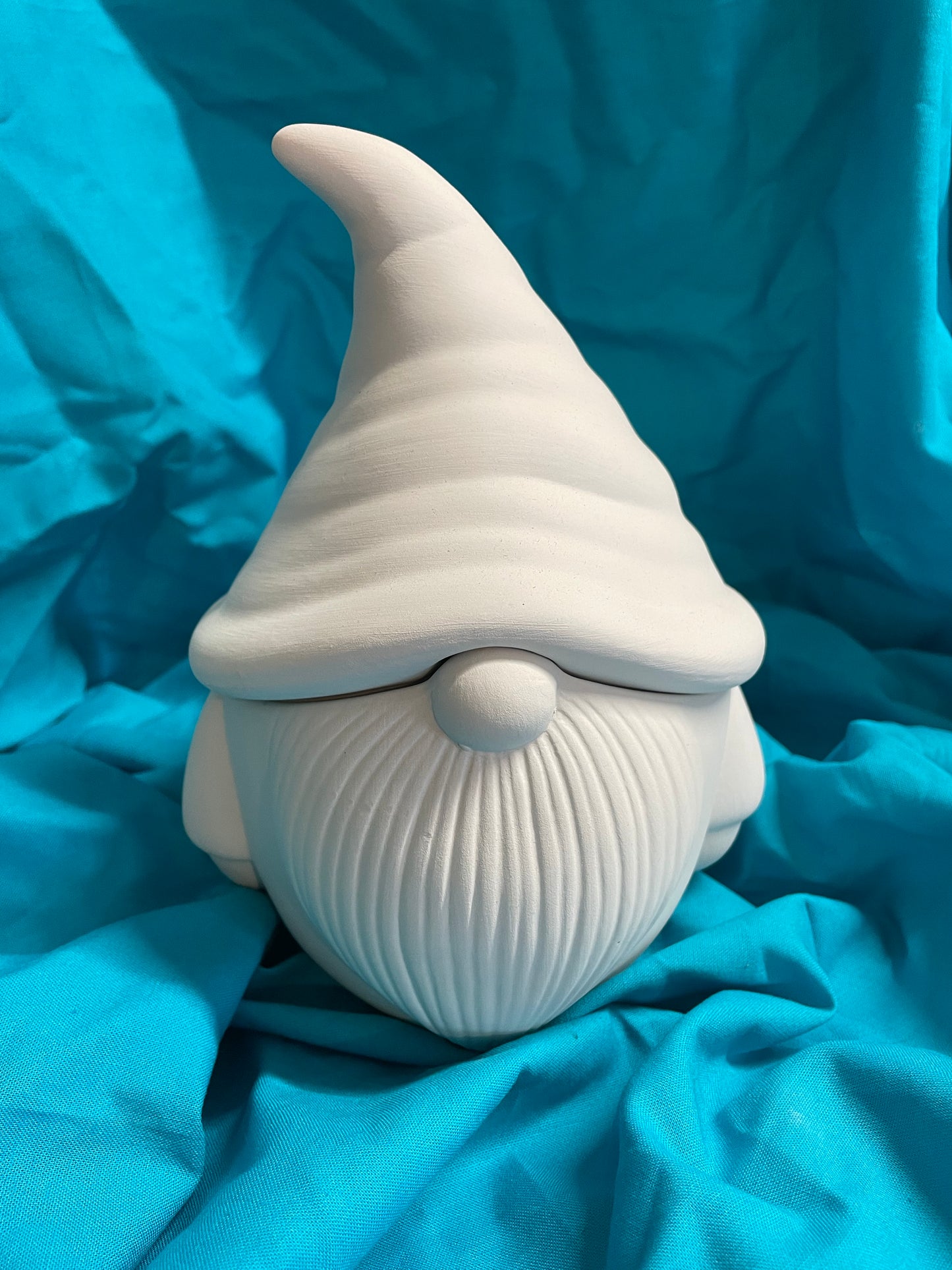 Gnome Jar w/Removable Top Ceramic Bisque