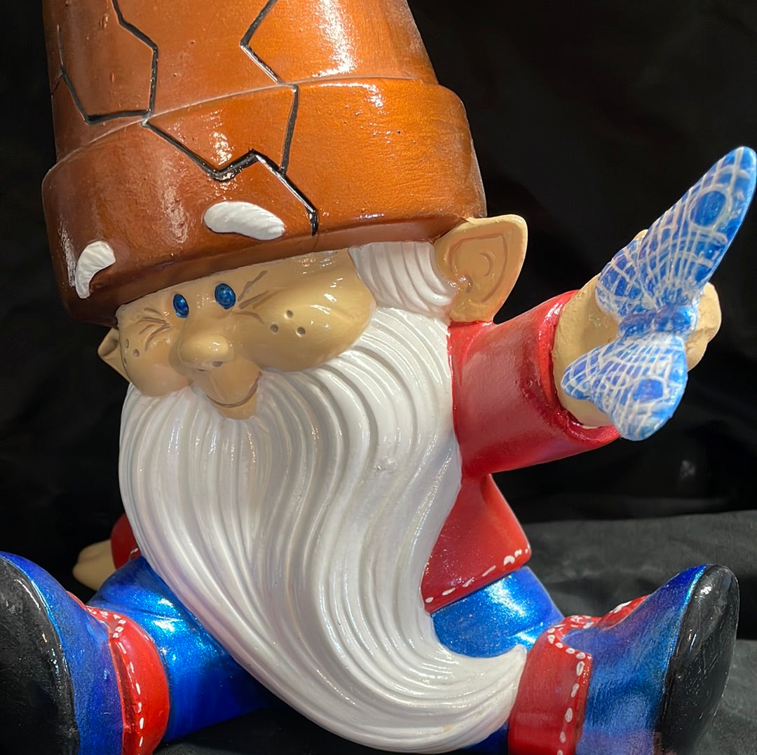 Cracked Pot Painted Gnome