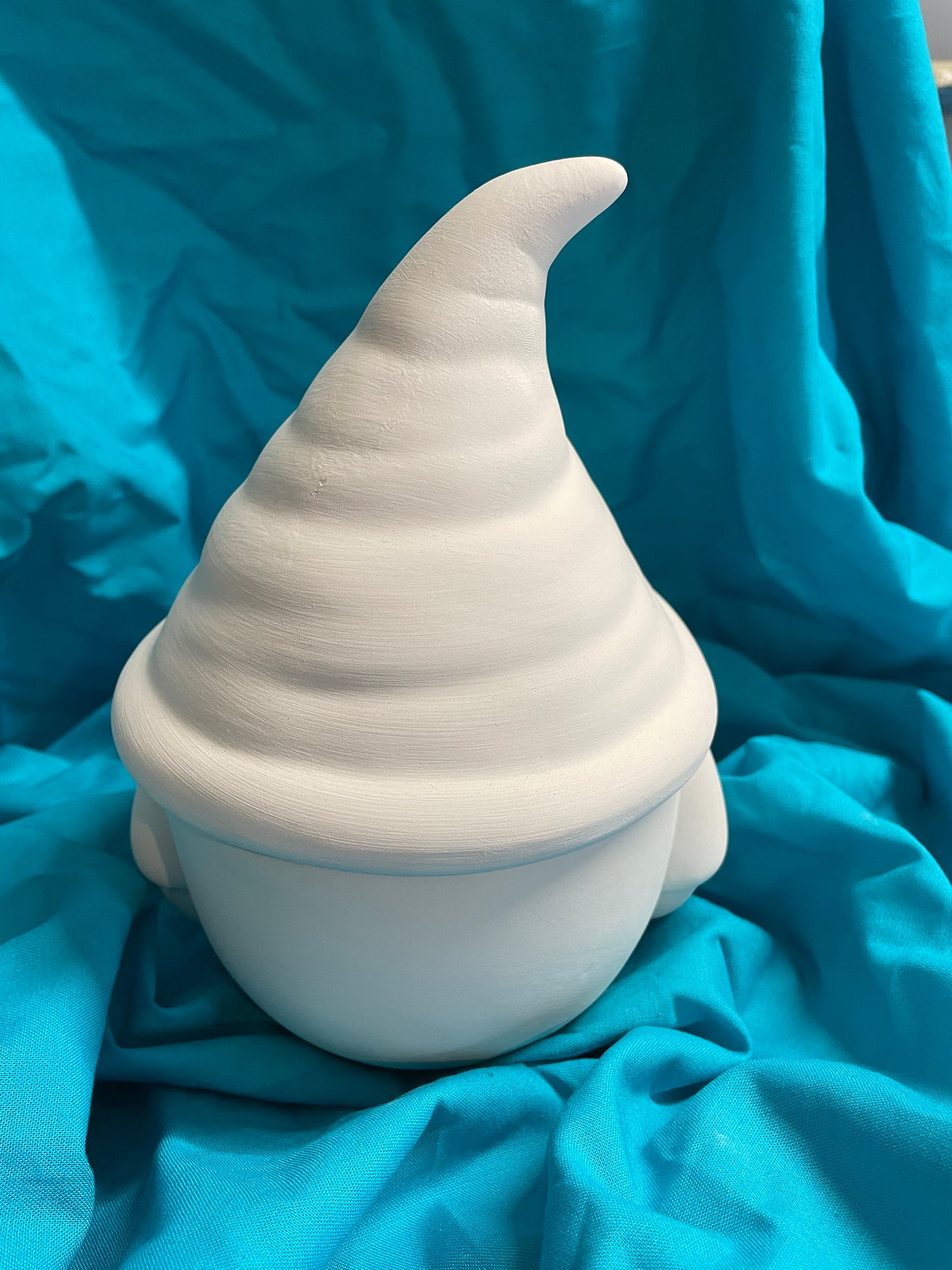 Gnome Jar w/Removable Top Ceramic Bisque