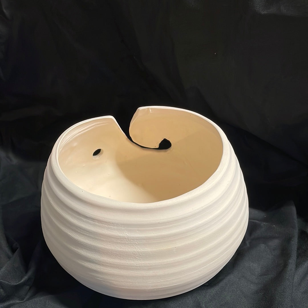 Large Yarn Bowl Ceramic Bisque