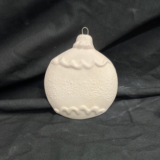 Round Ornament Ceramic Bisque