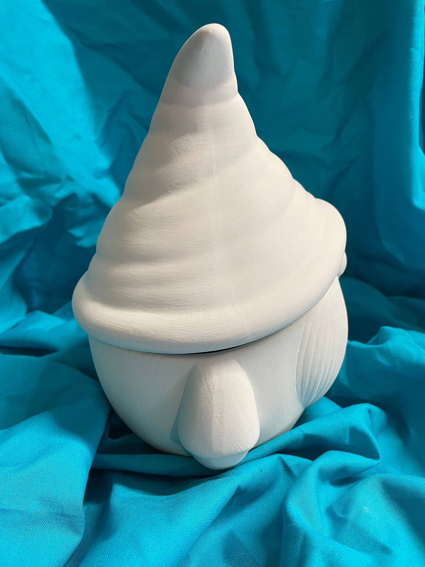 Gnome Jar w/Removable Top Ceramic Bisque